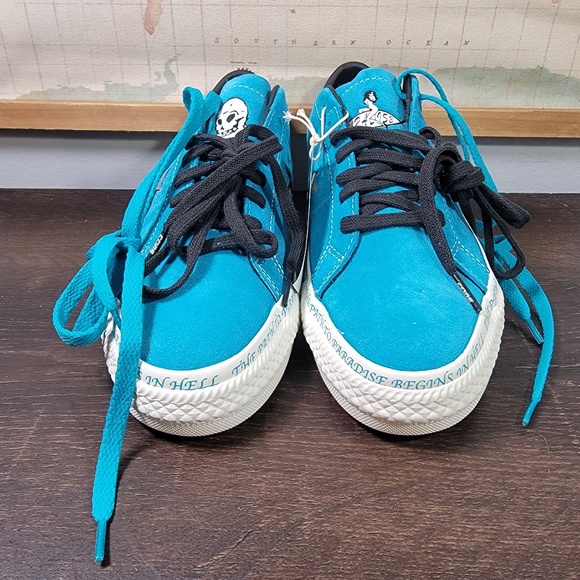 BRAND NEW Converse One Star Pro Ox Sean Pablo Rapid Teal Men Sz 8.0 Women Sz 9.5 - Picture 4 of 9